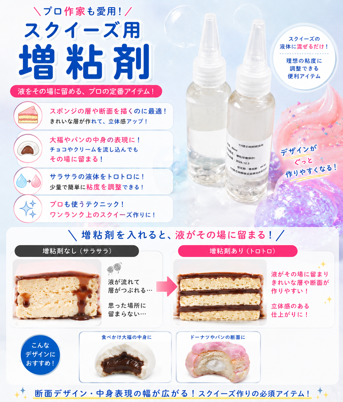 プロ愛用!液だれ防止! 増粘剤