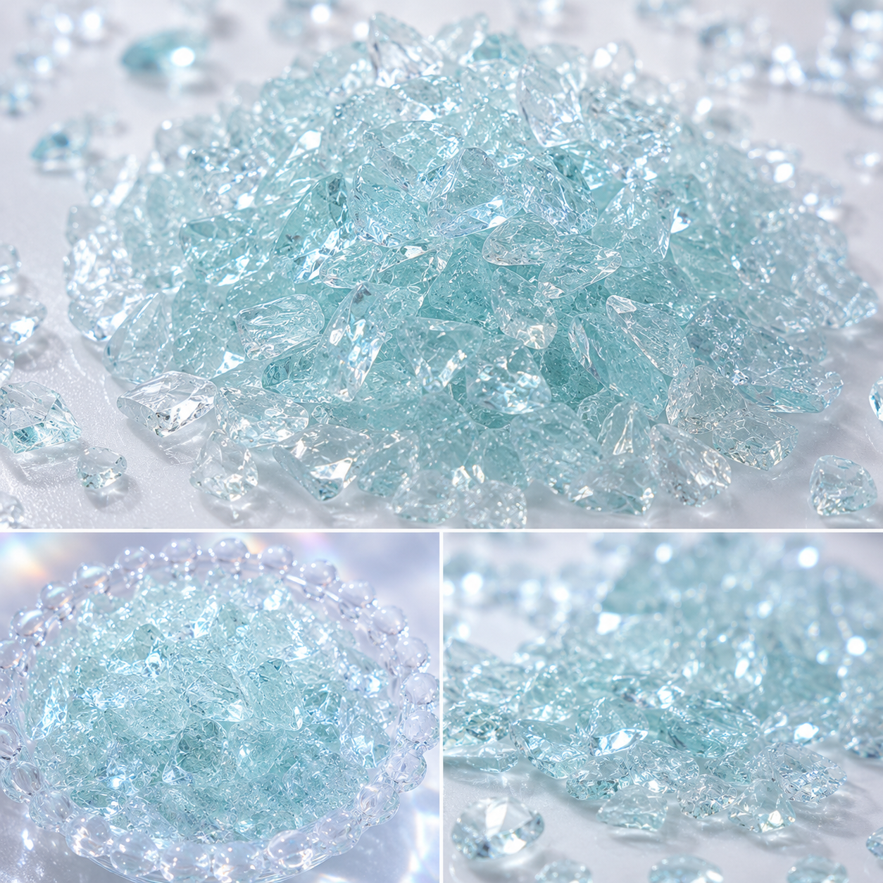 【日本未発売 】スクイーズ資材：極上のジャリジャリ音♪ 砕石（100g単品 / お得な3色アソートセット）