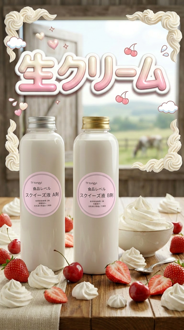 生クリーム感　食品級グレードスクイーズシリコン液